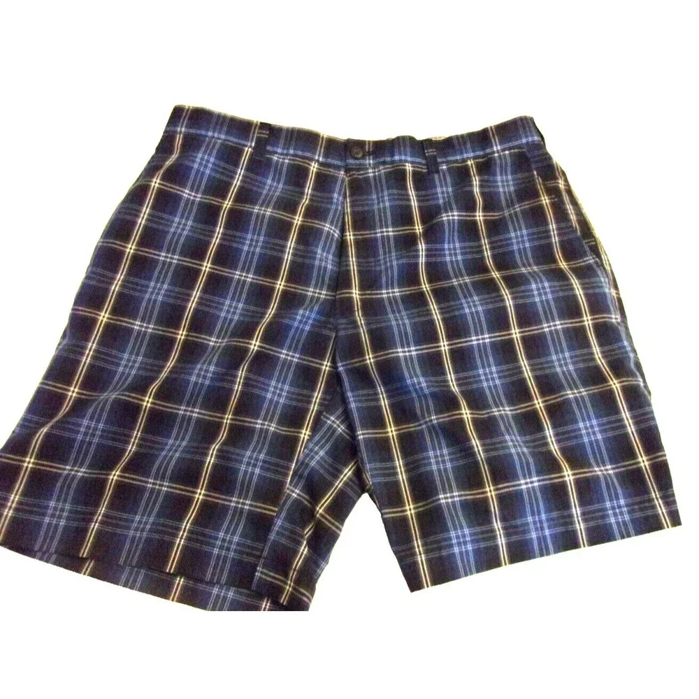 Champions Tour Sz. 36 Blue Plaid Shorts Quick Dry Soft Golf